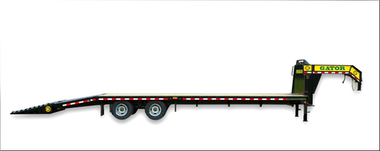 Gooseneck Flat Bed Equipment Trailer | 20 Foot + 5 Foot Flat Bed Gooseneck Equipment Trailer For Sale   McNairy County, Tennessee